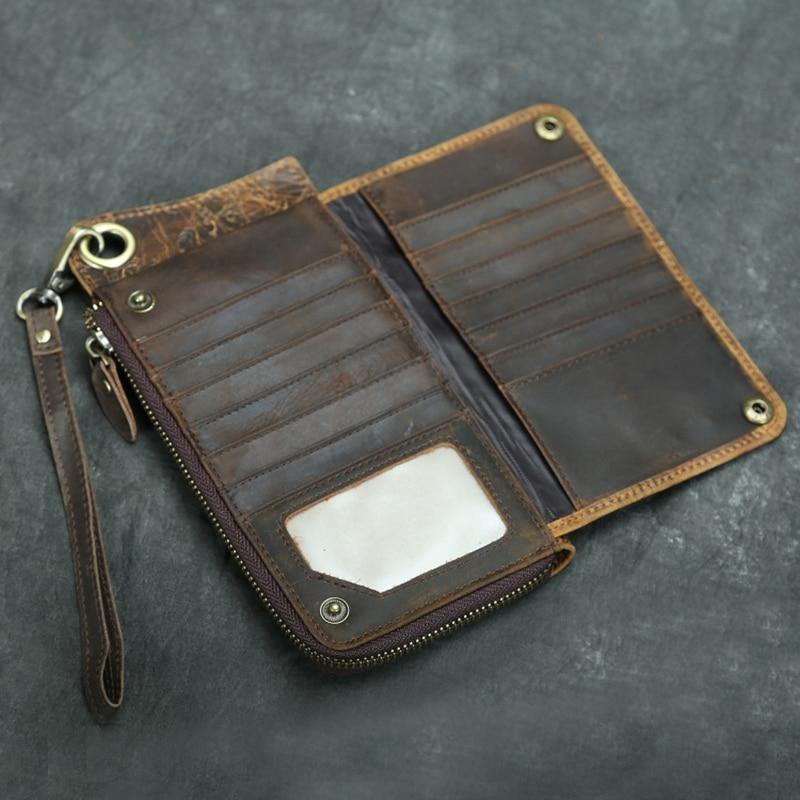 Genuine Leather Vintage Phone Wallet - MaviGadget
