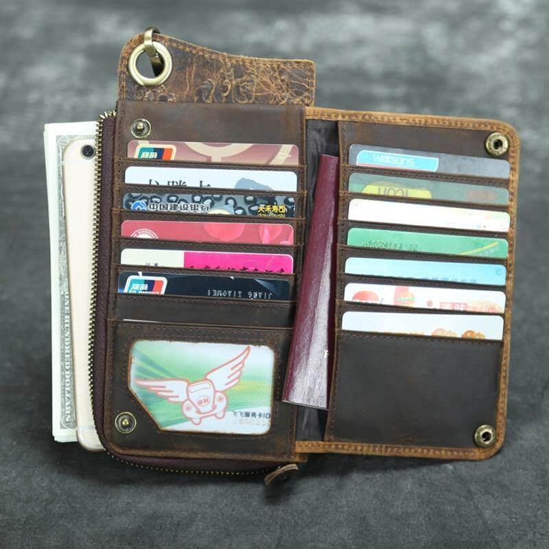 Genuine Leather Vintage Phone Wallet - MaviGadget