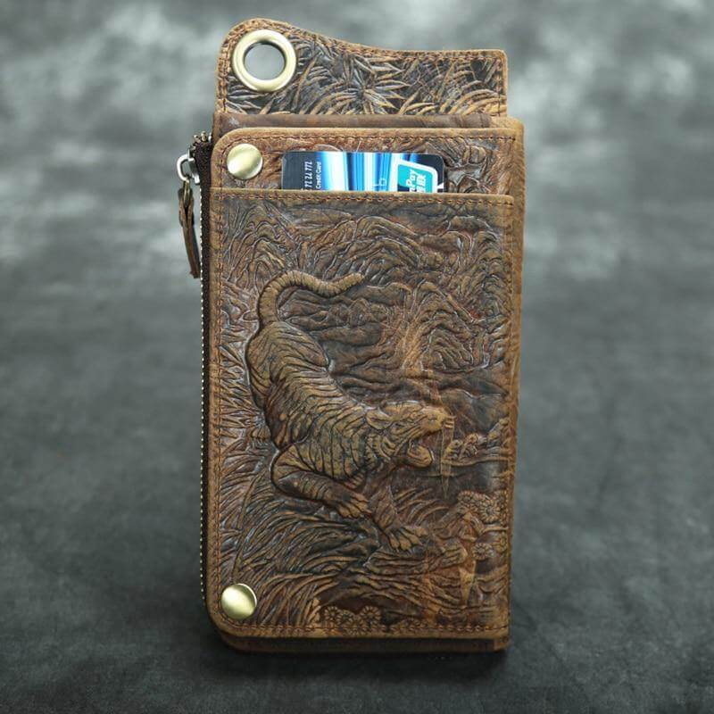 Genuine Leather Vintage Phone Wallet - MaviGadget