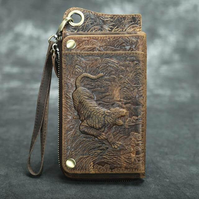 Genuine Leather Vintage Phone Wallet - MaviGadget