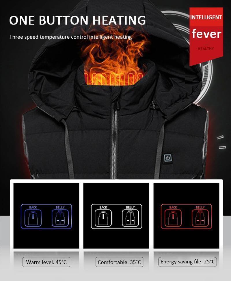 Thermal Waterproof Electric Heated Hooded Vest - MaviGadget