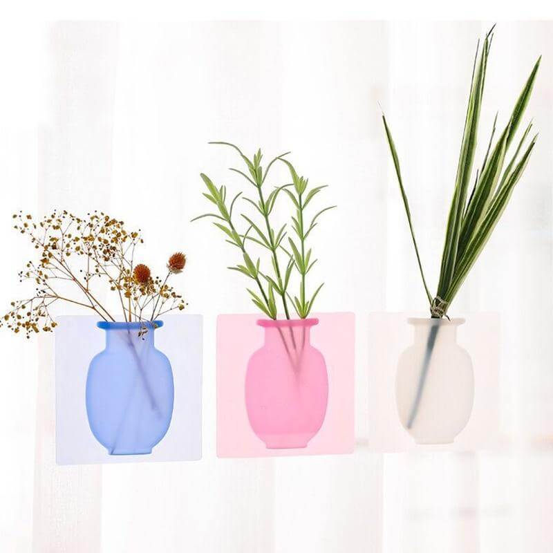 Sticky Silicone Plant Flower Vase - MaviGadget