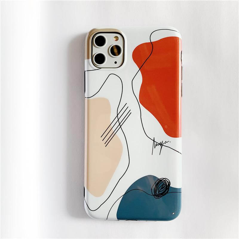 Art Retro Abstract Geometry iPhone Case - MaviGadget
