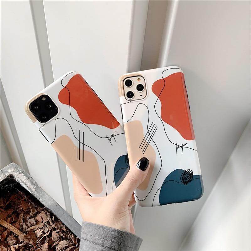 Art Retro Abstract Geometry iPhone Case - MaviGadget