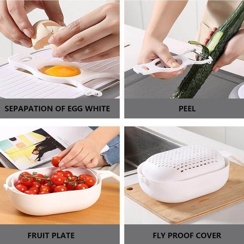Multifunctional Fast Vegetable Slicer with Strainer - MaviGadget