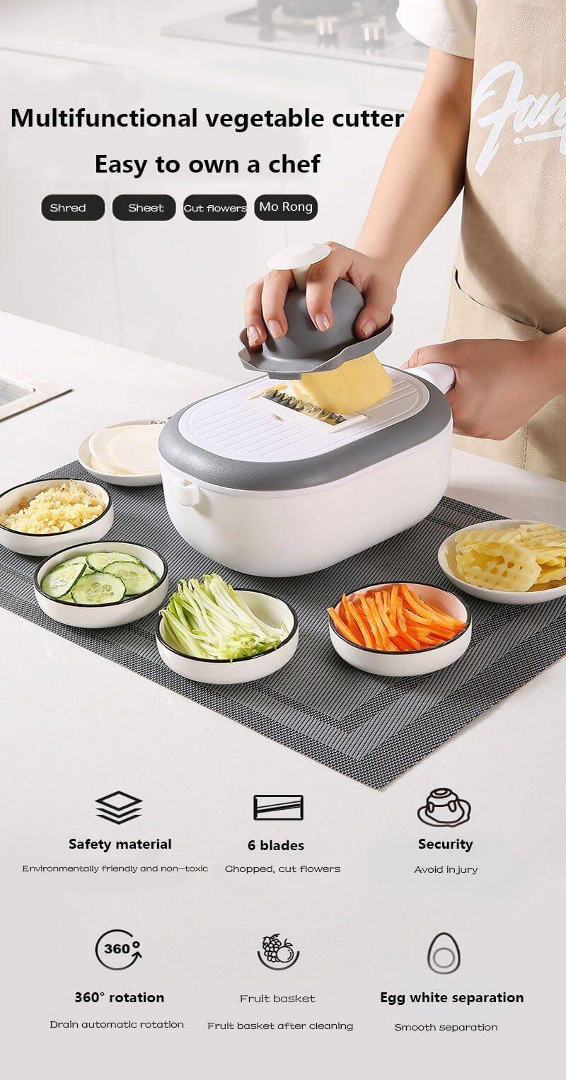 Multifunctional Fast Vegetable Slicer with Strainer - MaviGadget