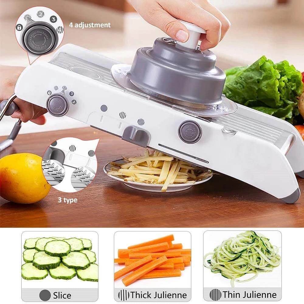 Adjustable Stainless Steel Manual Vegetable Slicer Cutter - MaviGadget