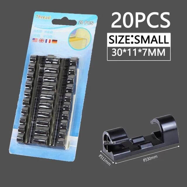 20Pcs Self Stick Wire Organizer - MaviGadget