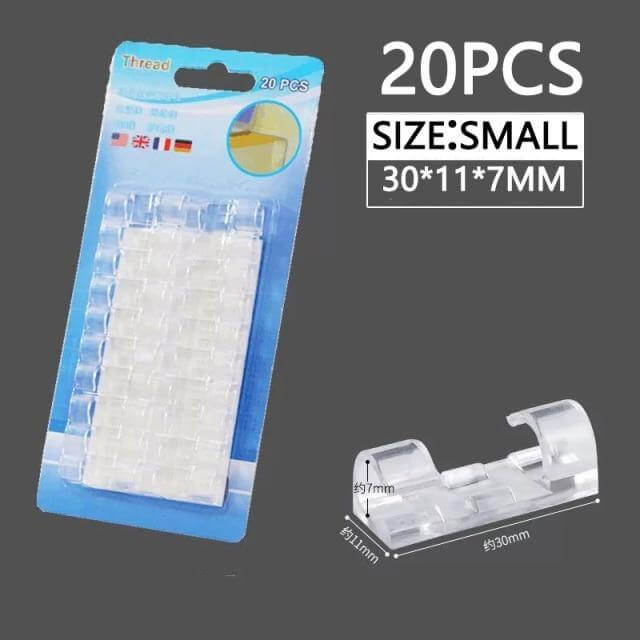 20Pcs Self Stick Wire Organizer - MaviGadget