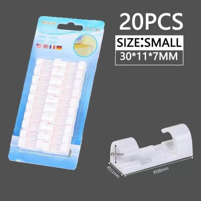 20Pcs Self Stick Wire Organizer - MaviGadget