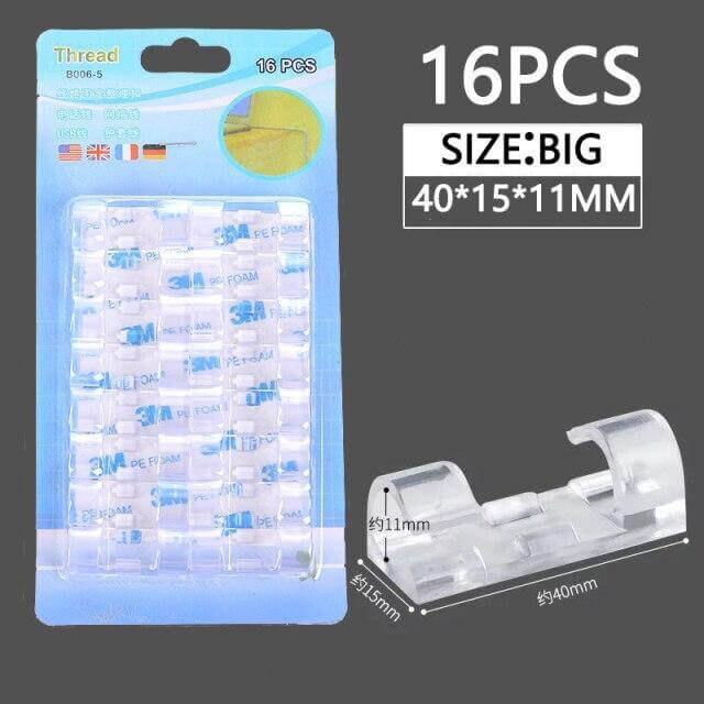 20Pcs Self Stick Wire Organizer - MaviGadget