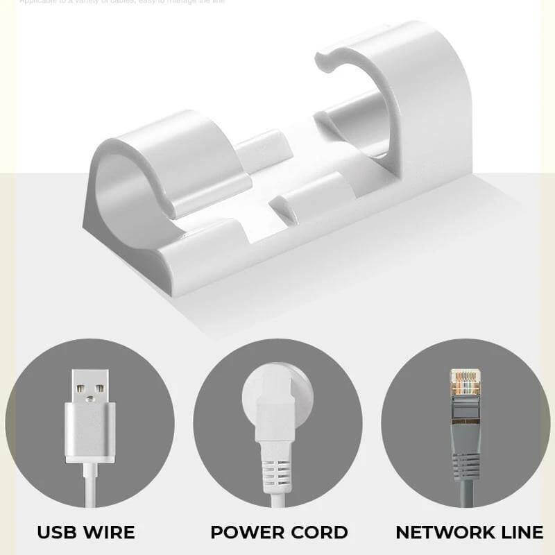 20Pcs Self Stick Wire Organizer - MaviGadget