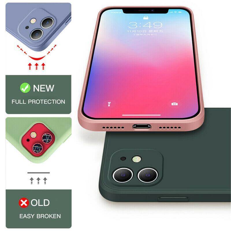Square Pastel Silicone iPhone Case - MaviGadget