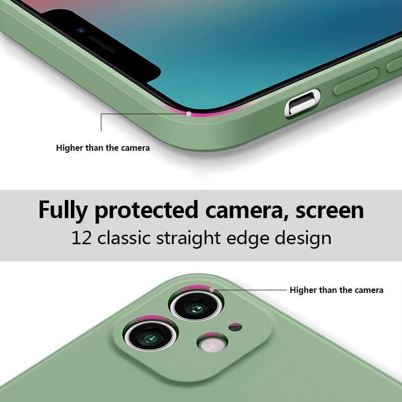Square Pastel Silicone iPhone Case - MaviGadget