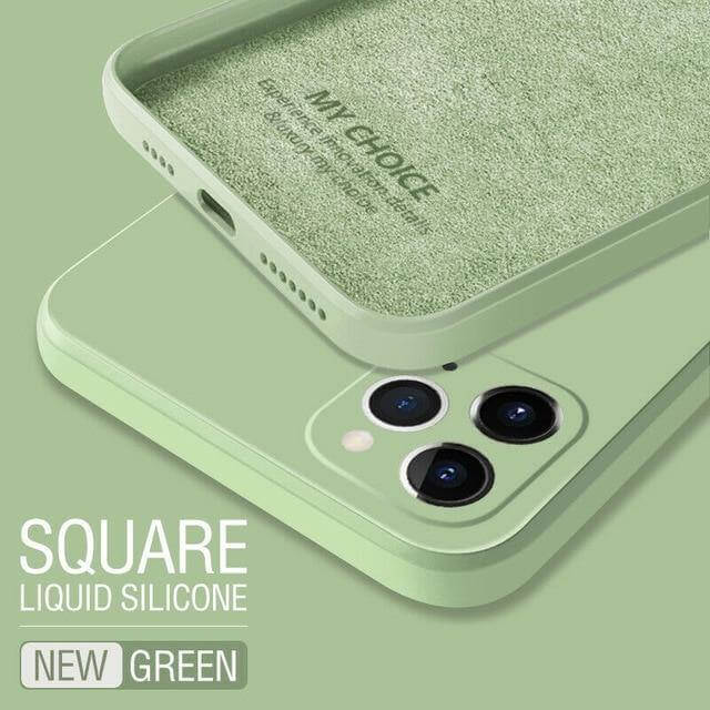 Square Pastel Silicone iPhone Case - MaviGadget