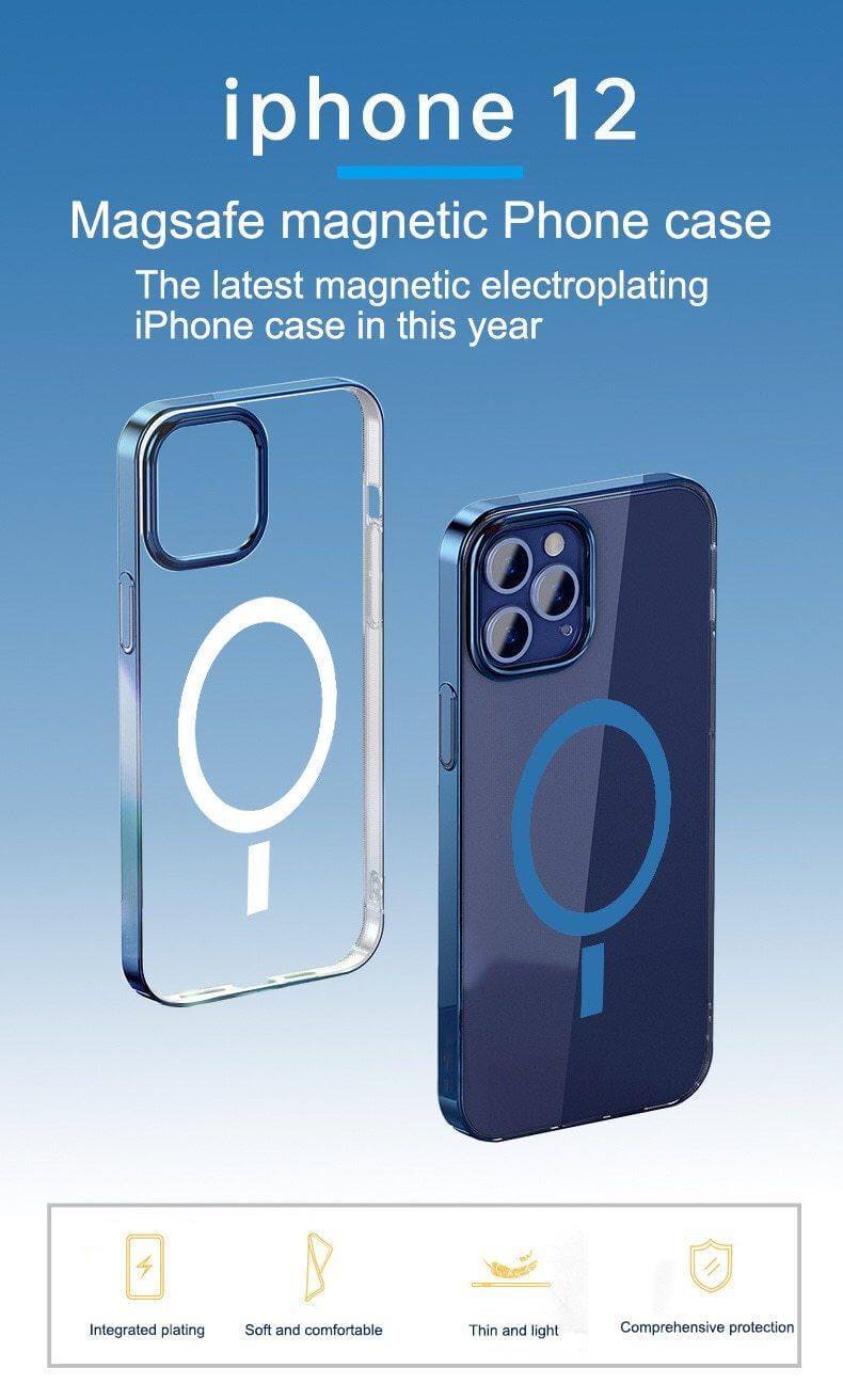 Transparent Magnetic Charger Case for iPhone 12 - MaviGadget