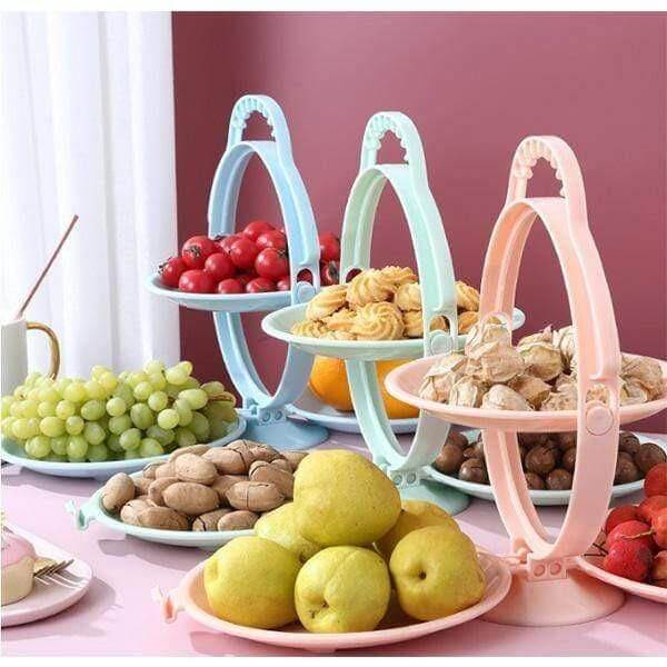 Multi-Layer Creative Foldable Snack Fruit Bowl Stand - MaviGadget