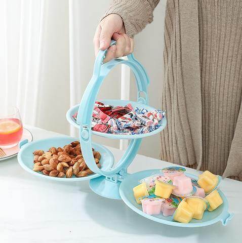 Multi-Layer Creative Foldable Snack Fruit Bowl Stand - MaviGadget
