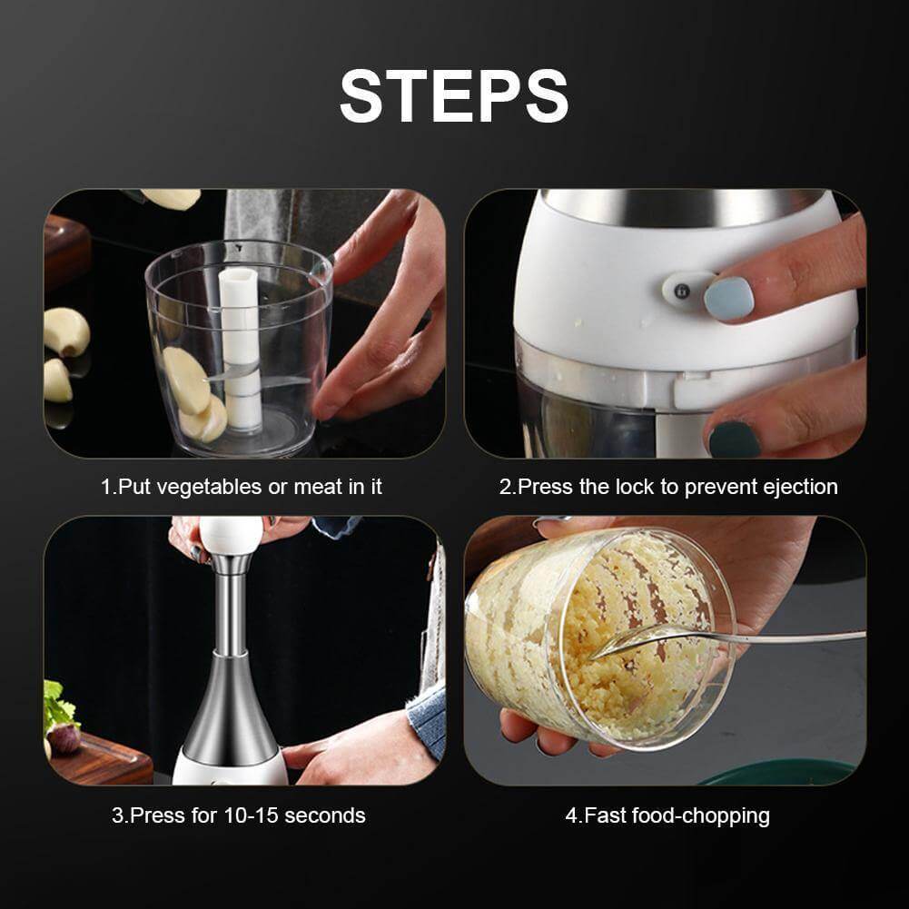 Stainless Steel Quick Garlic Vegetable Chopper - MaviGadget