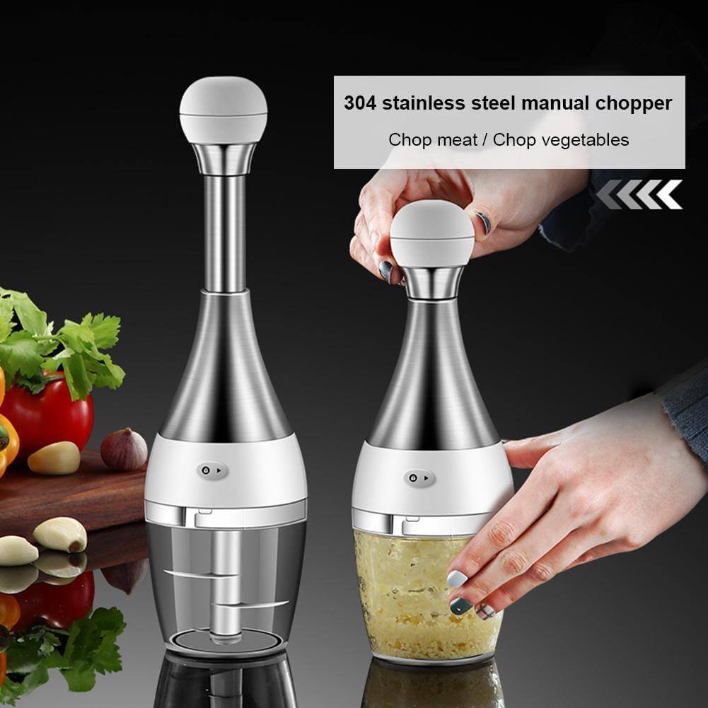Stainless Steel Quick Garlic Vegetable Chopper - MaviGadget