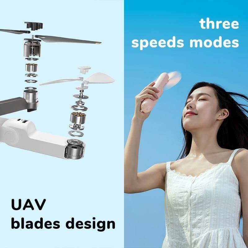 Rechargeable Portable Handheld Foldable Mini Fan - MaviGadget