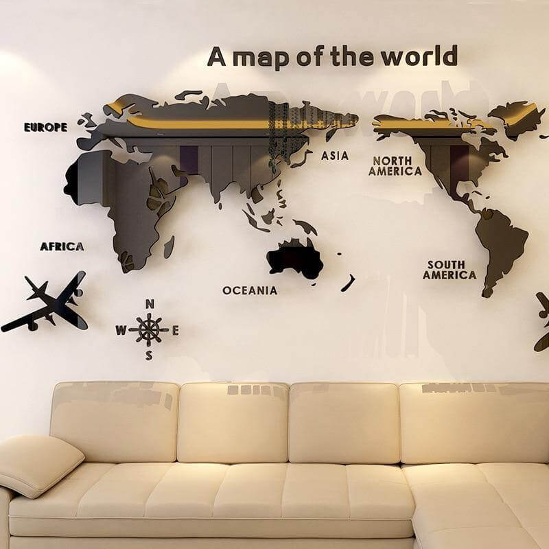 A Map Of the World Wall Art Decoration - MaviGadget