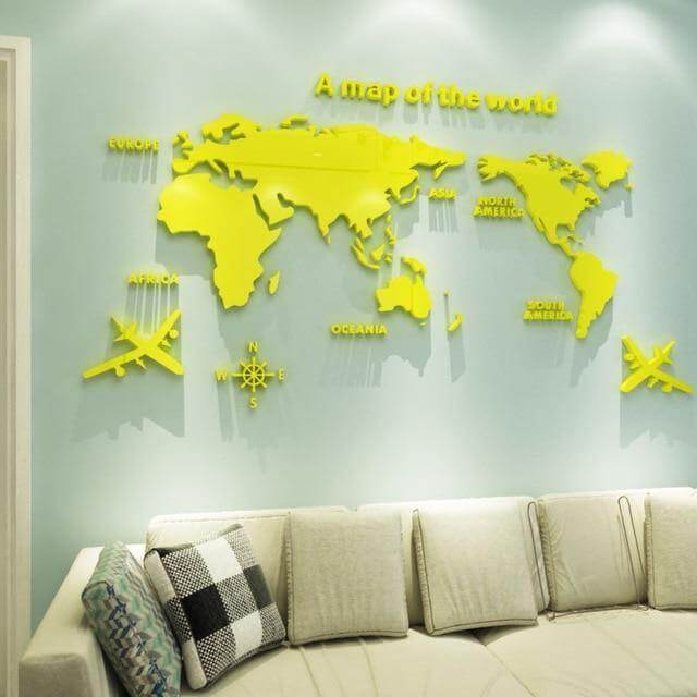 A Map Of the World Wall Art Decoration - MaviGadget