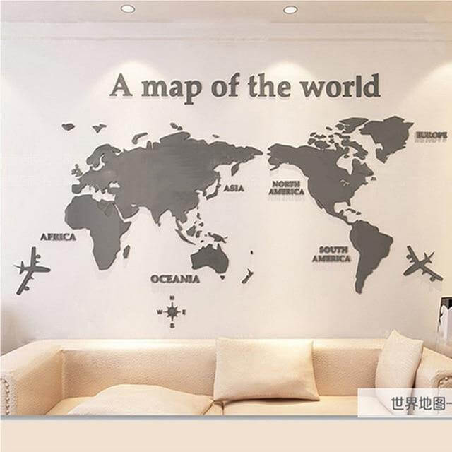 A Map Of the World Wall Art Decoration - MaviGadget