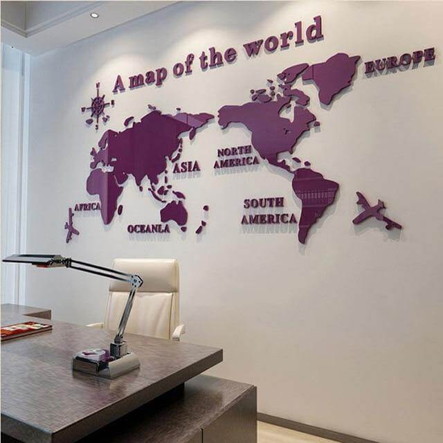 A Map Of the World Wall Art Decoration - MaviGadget