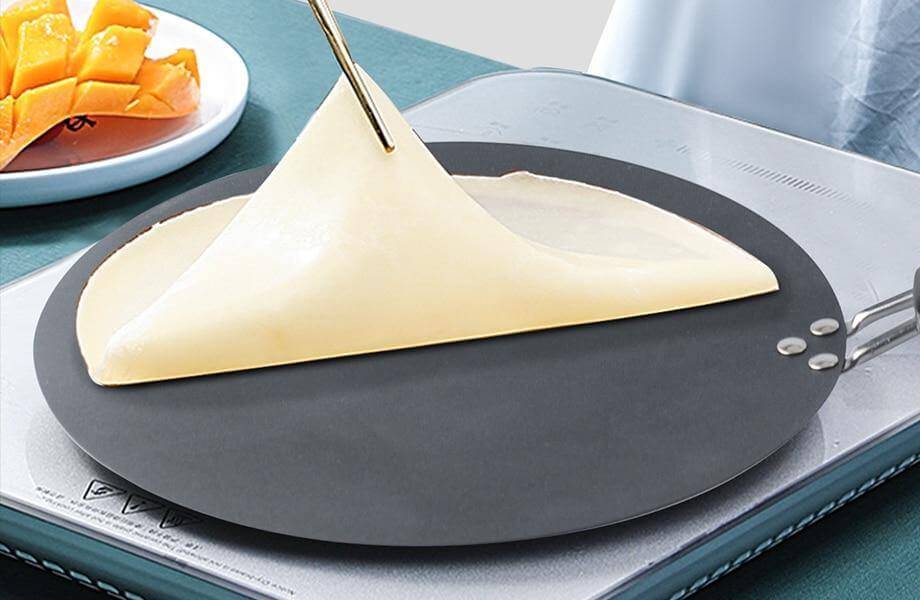 Black Iron Round Non-stick Pancake Pan - MaviGadget