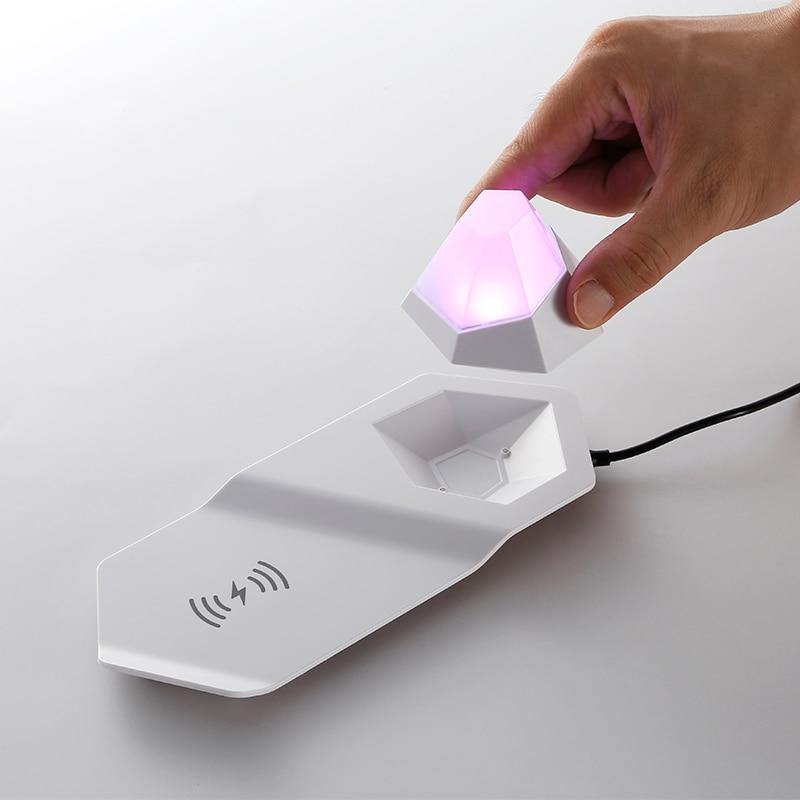 2in1 Diamond LED Night Light Wireless Charger - MaviGadget