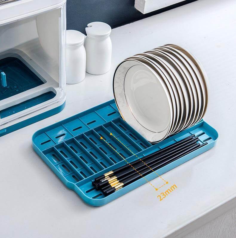 Minimalist Simple Kitchen Draining Storage Box with Lid - MaviGadget