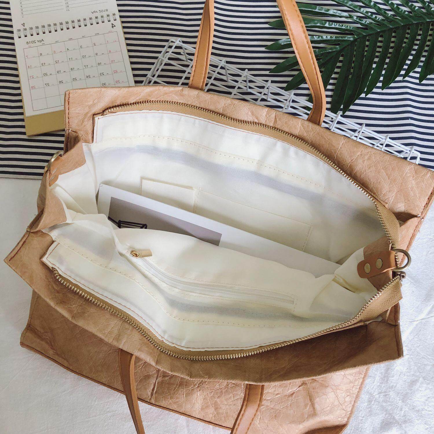Women Kraft Paper Handbag and Shoulder Bag - MaviGadget