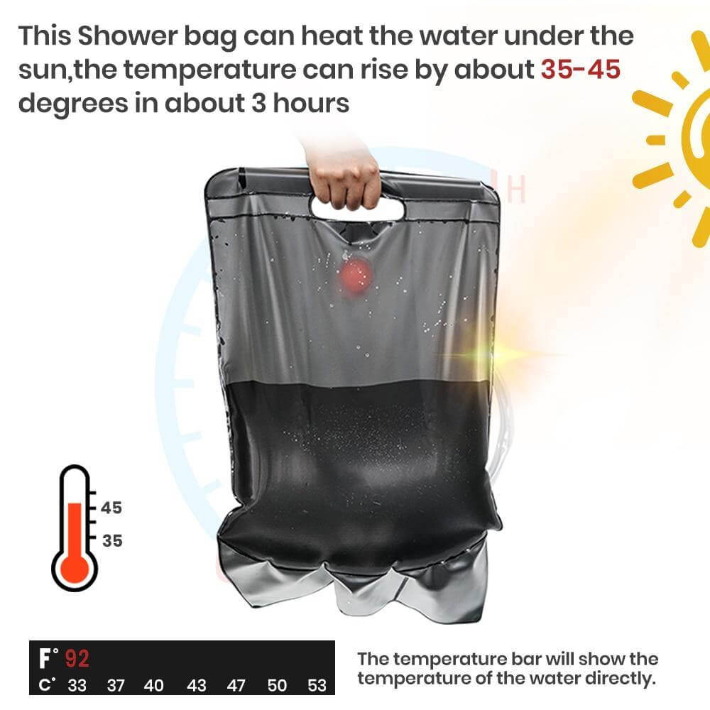 Portable Solar Heated Camping Shower Bag - MaviGadget