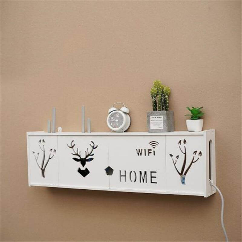 Wall-Mounted Cozy Home Wifi Router Storage Shelf - MaviGadget