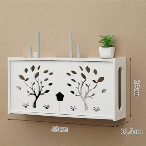 Wall-Mounted Cozy Home Wifi Router Storage Shelf - MaviGadget