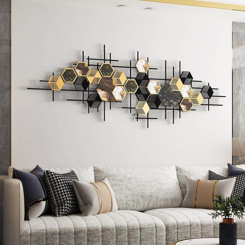 Modern Geometric Acrylic Shining Design Wall Decoration - MaviGadget