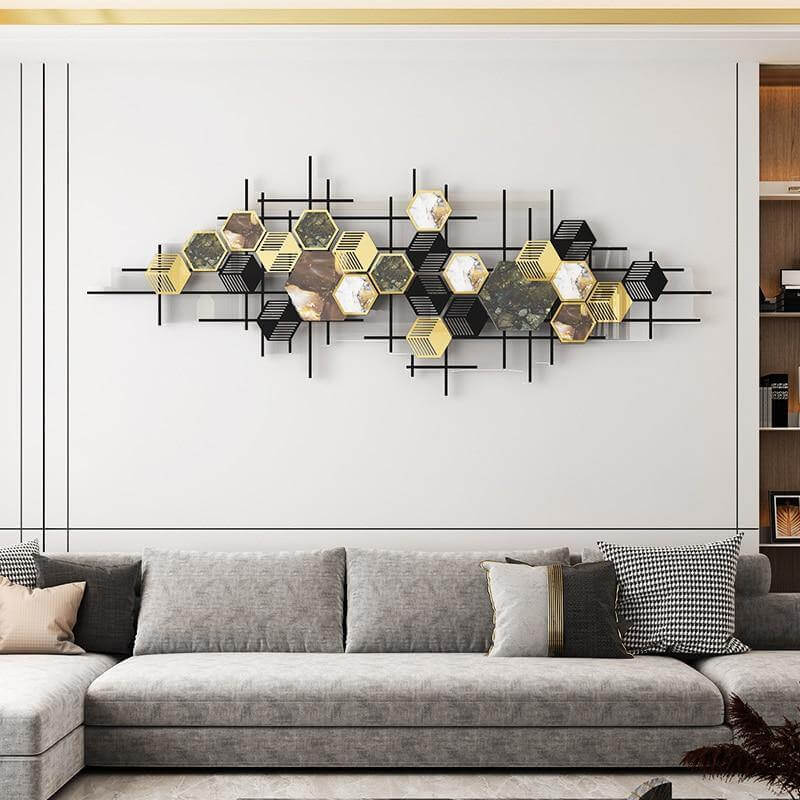 Modern Geometric Acrylic Shining Design Wall Decoration - MaviGadget