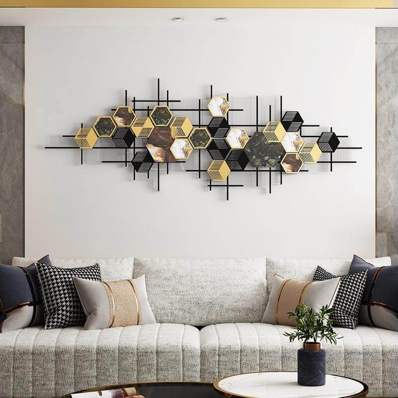 Modern Geometric Acrylic Shining Design Wall Decoration - MaviGadget