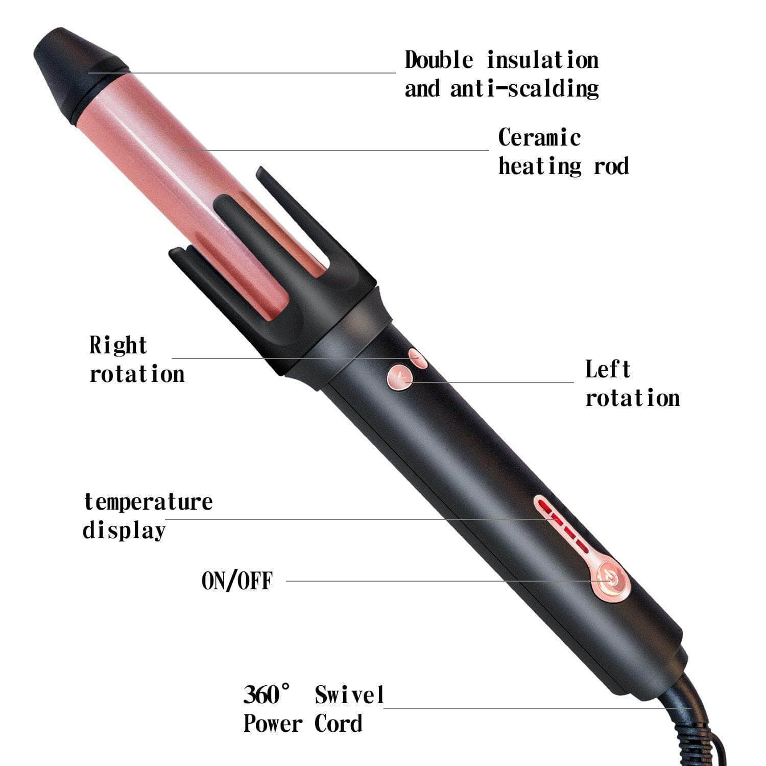 Automatic Rotating Hair Curler Rollers - MaviGadget