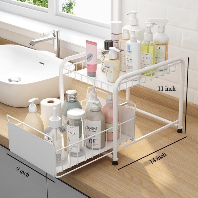 2-Tier Organizer with Sliding Kitchen Storage Drawers - MaviGadget