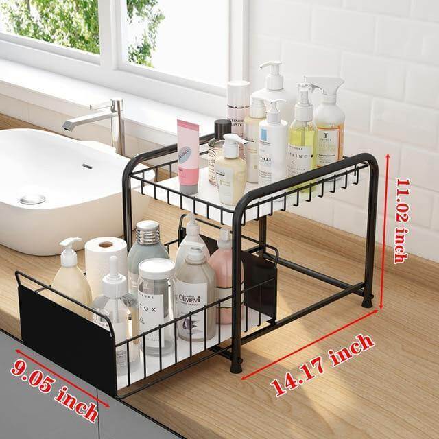 2-Tier Organizer with Sliding Kitchen Storage Drawers - MaviGadget