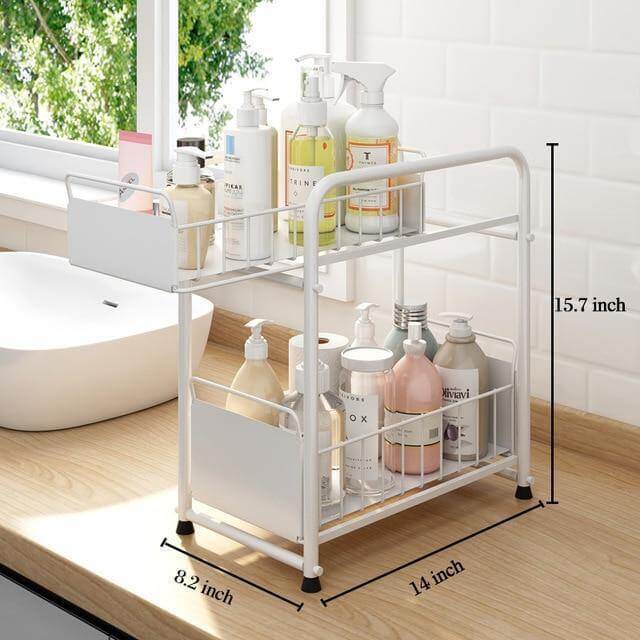 2-Tier Organizer with Sliding Kitchen Storage Drawers - MaviGadget