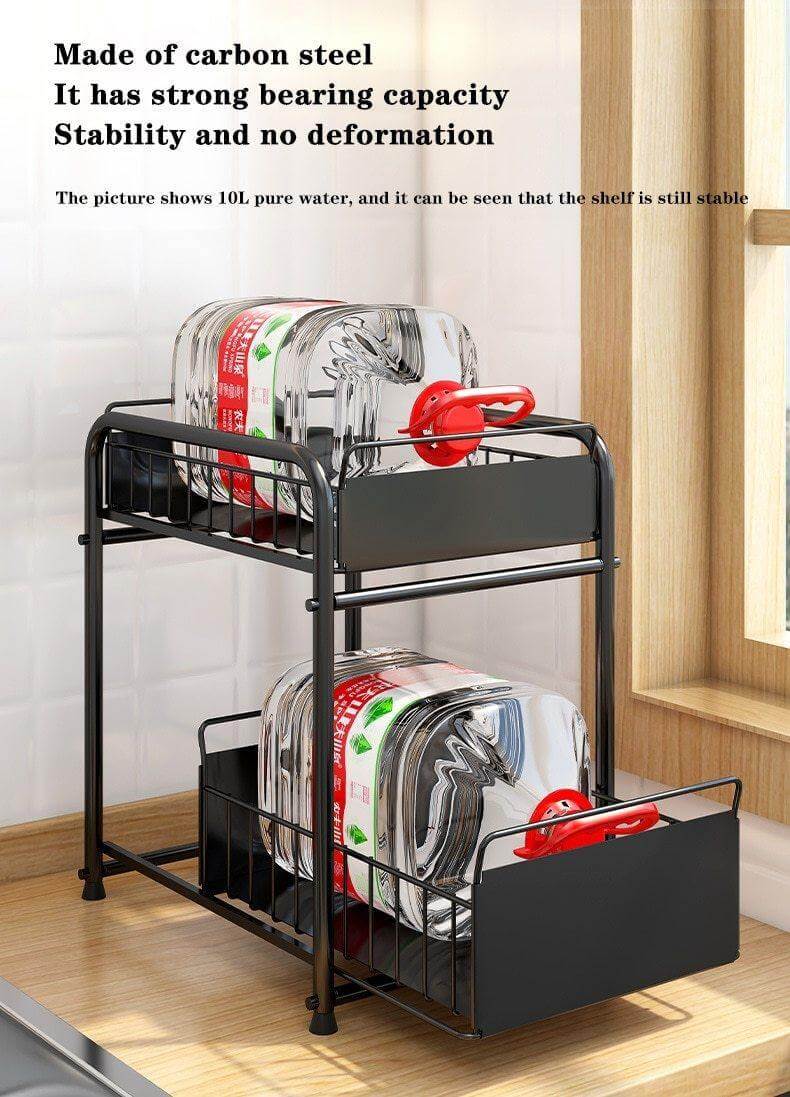 2-Tier Organizer with Sliding Kitchen Storage Drawers - MaviGadget