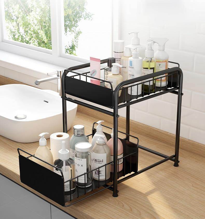2-Tier Organizer with Sliding Kitchen Storage Drawers - MaviGadget