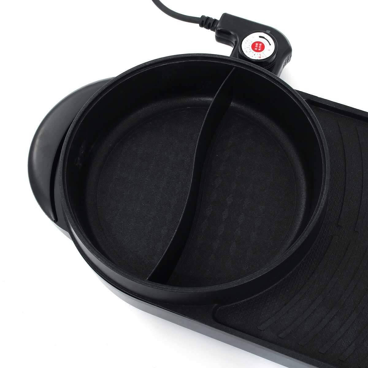 2 In 1 Hot Pot & Barbecue Non-Stick Electric Grill - MaviGadget