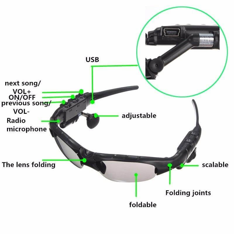 Smart Bluetooth Headset Driving Sunglasses - MaviGadget