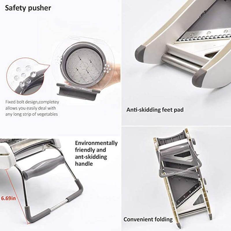 Adjustable Stainless Steel Manual Vegetable Slicer Cutter - MaviGadget