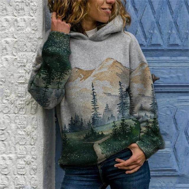 Vintage Stylish Mountain Hoodie - MaviGadget