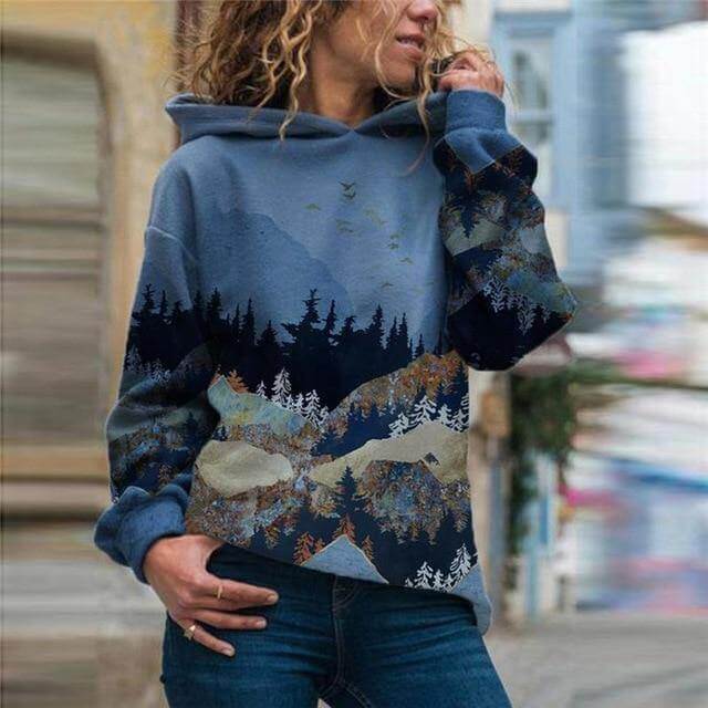 Vintage Stylish Mountain Hoodie - MaviGadget